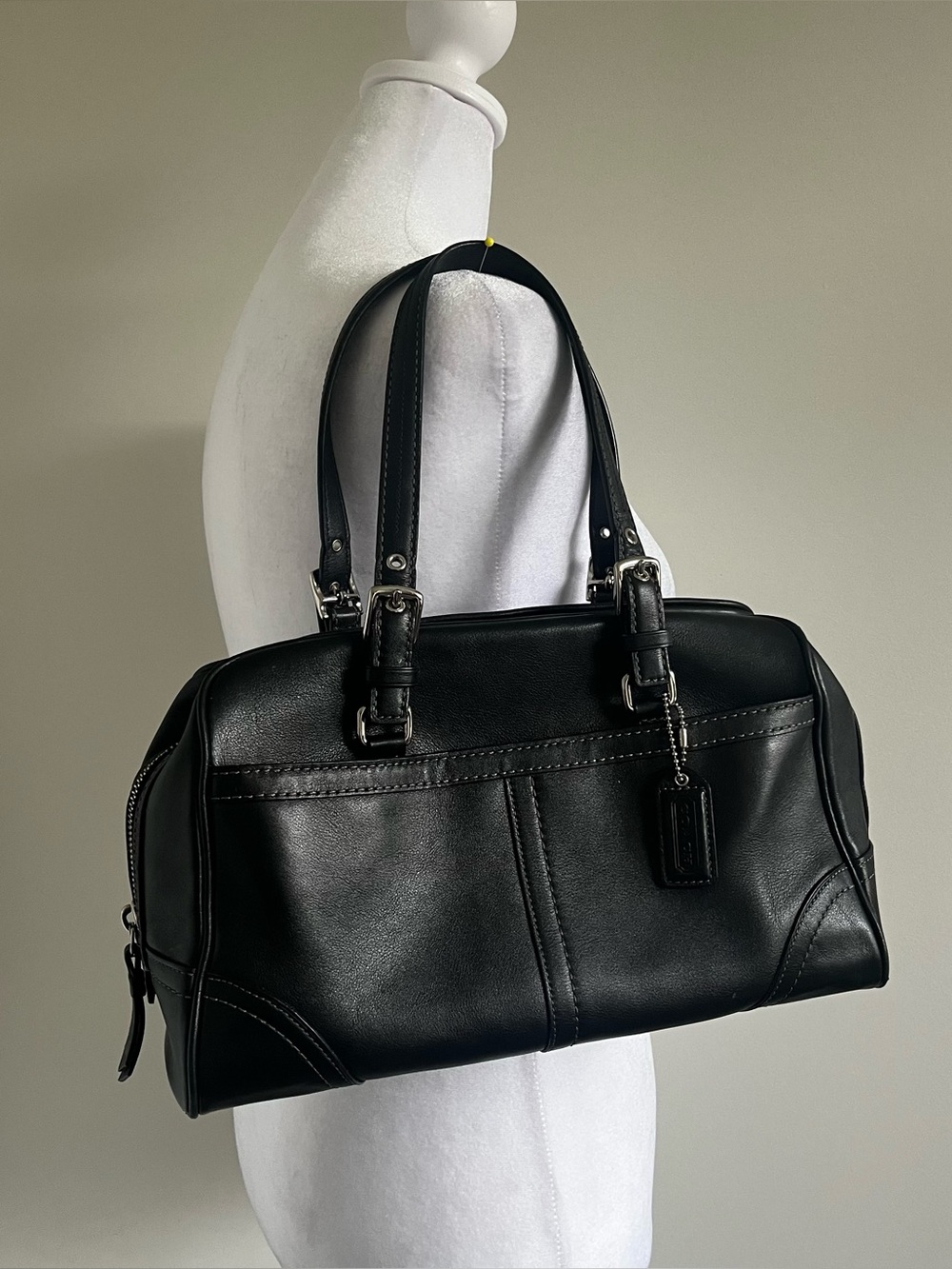 Black Leather Coach Purse Vintage